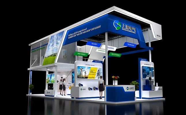 上海電氣展臺設(shè)計(jì)-雙層展位